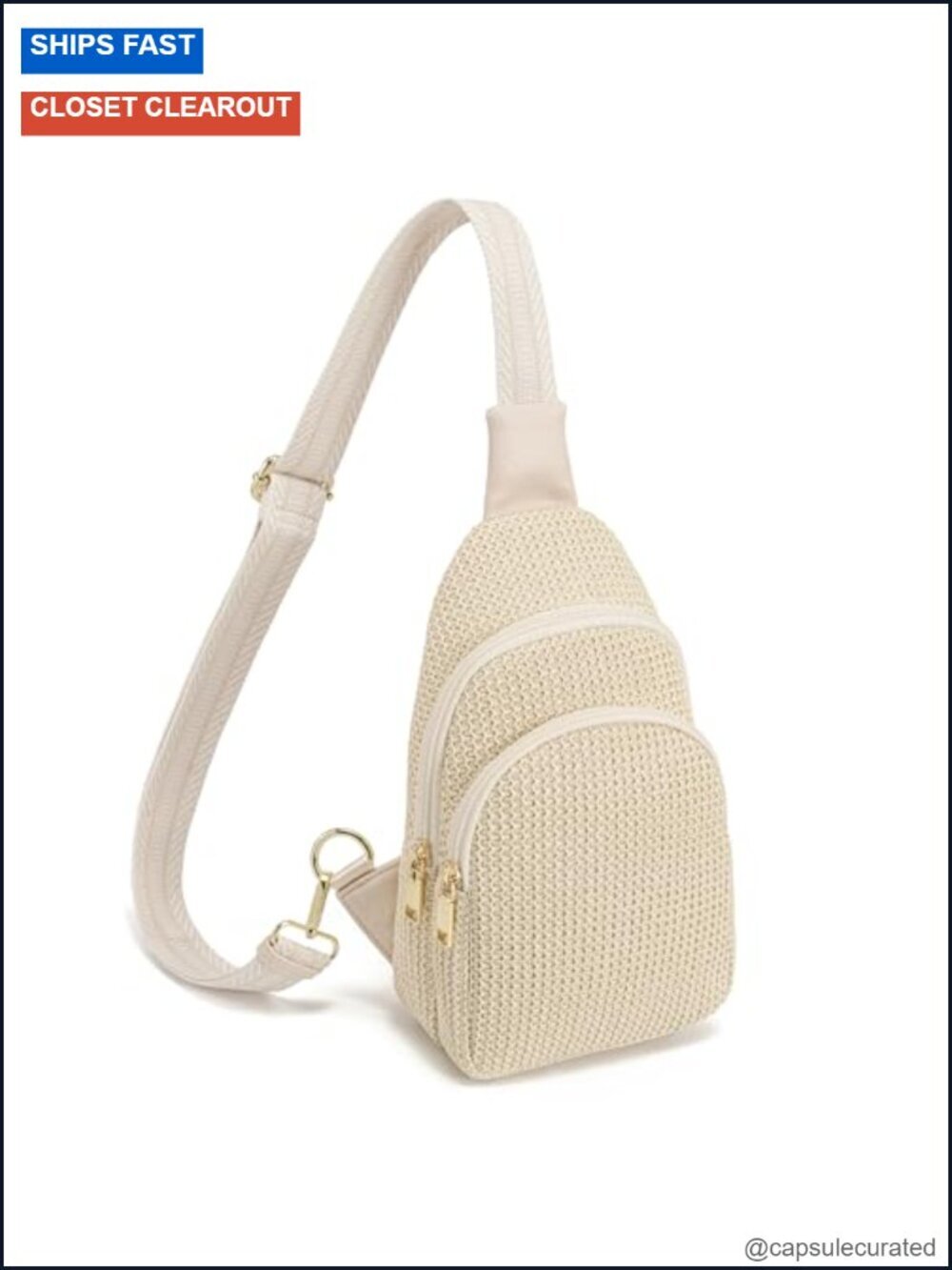 Faux Straw Woven Crossbody Bag for Women, Small Summer Sling Purse with RFID